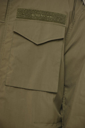 Cotton-Blend Multi-Pocket Parka With Detachable Hood