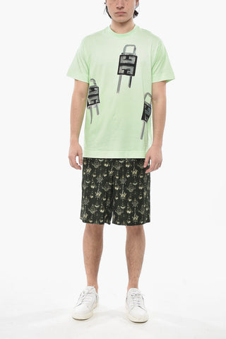 Rundhals-T-Shirt LOCK aus Baumwolle mit Print