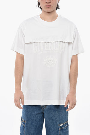Double-Fabric Embroidered T-Shirt COLLEGE