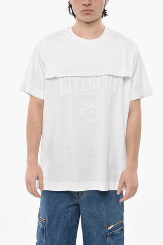 Besticktes T-Shirt COLLEGE aus Doppelstoff