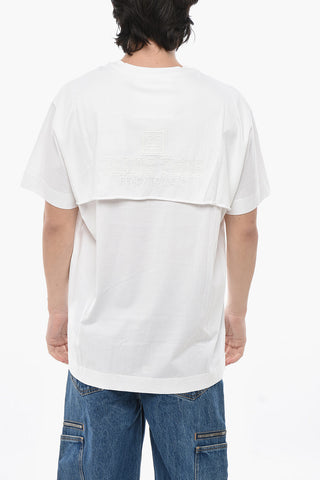 Besticktes T-Shirt COLLEGE aus Doppelstoff
