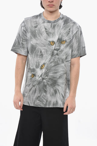 T-Shirt Rundhals KITTENS Aus Bedruckter Baumwolle