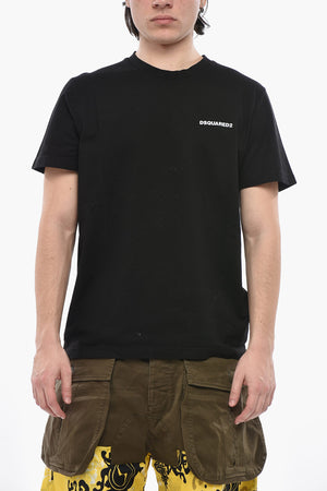 Einfarbiges Rundhals-T-Shirt TENNIS FIT mit erhabenem Logo