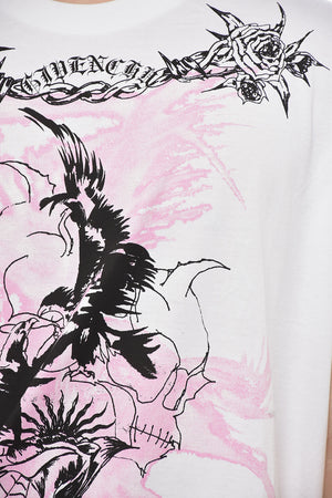 Cotton Crewneck T-Shirt TATTOO with Print