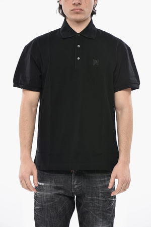 Polo in Cotone Piquet con Monogram Tono su Tono
