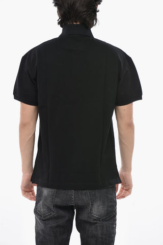 Polo in Cotone Piquet con Monogram Tono su Tono