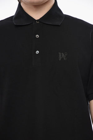 Polo in Cotone Piquet con Monogram Tono su Tono