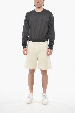 3-Taschen Geraute Baumwoll-Shorts Mit Gesticktem Logo