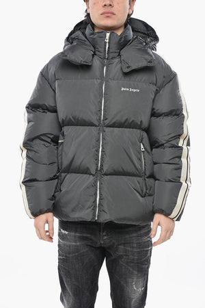 Nylon-Steppjacke Mit Kontrastierenden Seitenstreifen