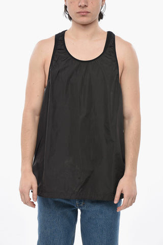 Set 2 Top a Tinta Unita in Nylon e Cotone