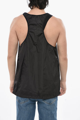 Set 2 Top a Tinta Unita in Nylon e Cotone