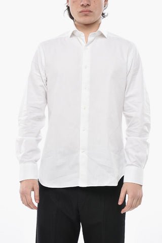 Camicia in Cotone a Tinta Unita