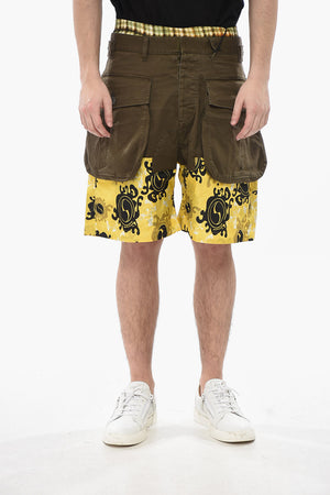 Bedruckte Cargo-Shorts aus Doppelstoff