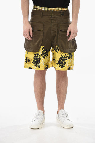 Bedruckte Cargo-Shorts aus Doppelstoff