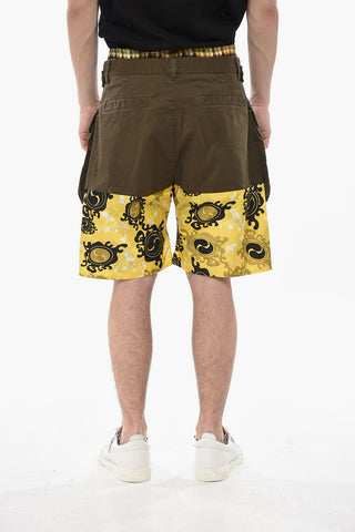 Bedruckte Cargo-Shorts aus Doppelstoff