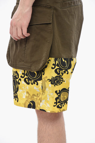 Bedruckte Cargo-Shorts aus Doppelstoff