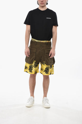 Bedruckte Cargo-Shorts aus Doppelstoff