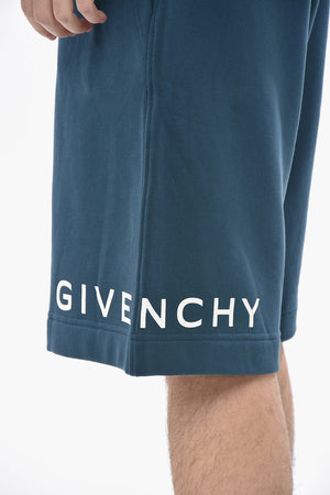 Brushed-Jersey Shorts With Printed Logo