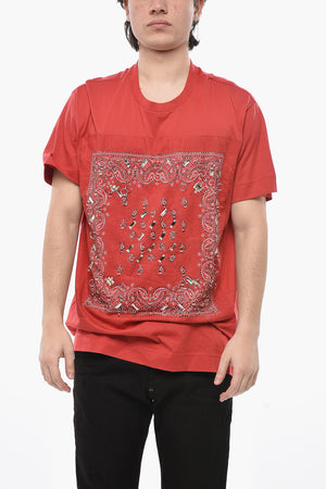 라운드넥 티셔츠 BANDANA 크리스탈과 링