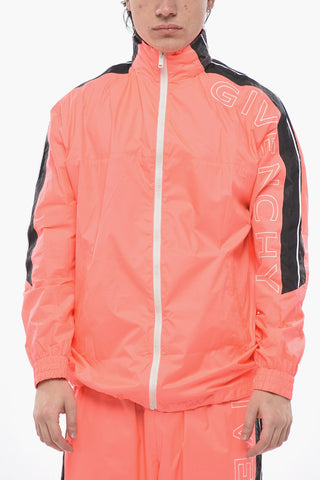 Giacca a Vento in Nylon NEON con Bande a Contrasto