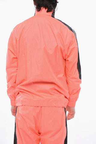 Giacca a Vento in Nylon NEON con Bande a Contrasto