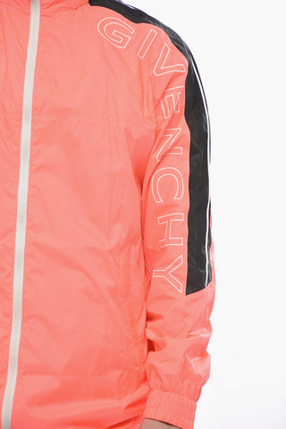 Giacca a Vento in Nylon NEON con Bande a Contrasto