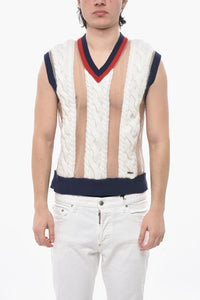 Sleeveless Knit with Mesh Details