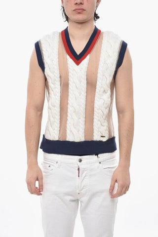 Sleeveless Knit with Mesh Details