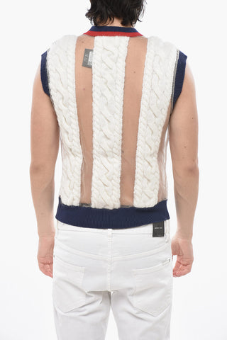 Sleeveless Knit with Mesh Details