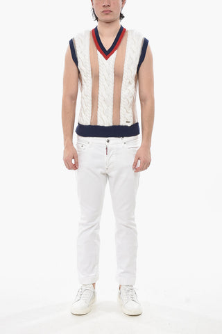 Sleeveless Knit with Mesh Details