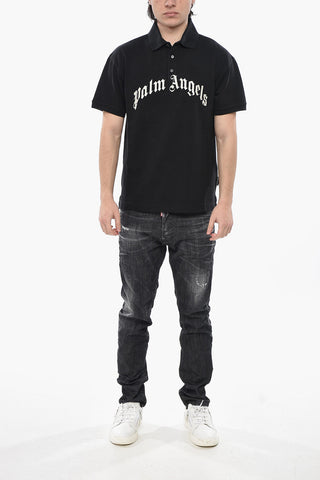 Baumwoll-Piqué-Polo Mit Gesticktem Logo