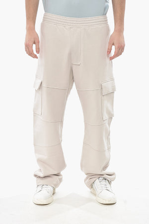 Brushed Cotton Cargo Straight-Leg Joggers