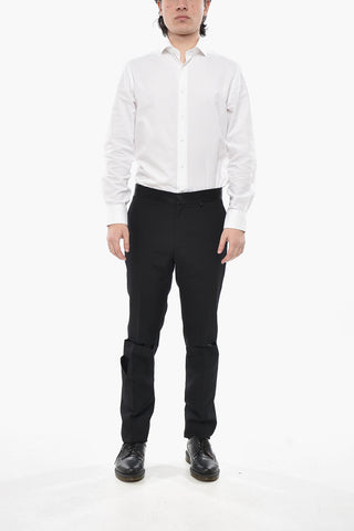 Hose aus Wolle mit Cut-out-Details aus Satin
