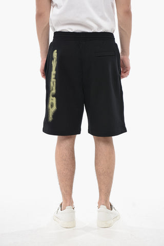 Shorts Aus Gebürsteter Baumwolle GRAFFITI Mit Print