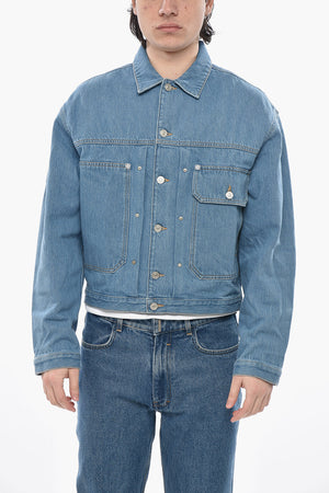 Jeansjacke mit Mid-Wash und hinterer Martingale