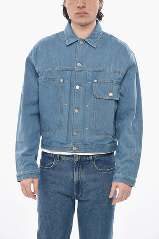 Jeansjacke mit Mid-Wash und hinterer Martingale
