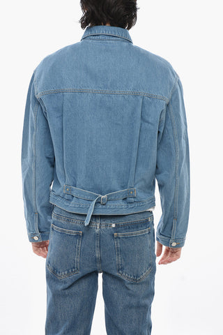 Jeansjacke mit Mid-Wash und hinterer Martingale