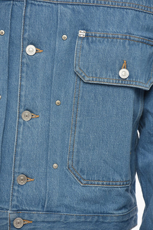 Jeansjacke mit Mid-Wash und hinterer Martingale