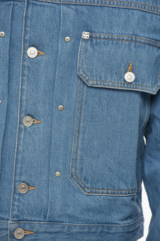 Jeansjacke mit Mid-Wash und hinterer Martingale