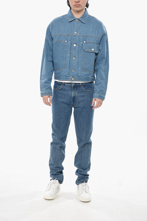 Jeansjacke mit Mid-Wash und hinterer Martingale