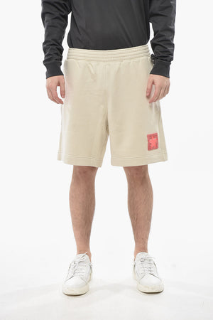 Shorts aus angerauter Baumwolle mit Frottee-Logo