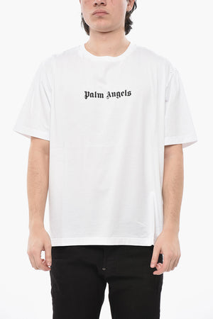 Rundhalsshirt Uni Mit Kontrastierendem Logo