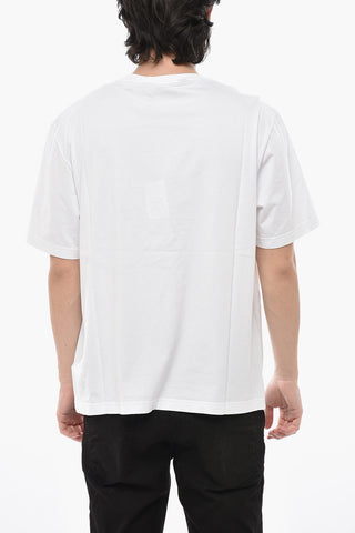 Rundhalsshirt Uni Mit Kontrastierendem Logo