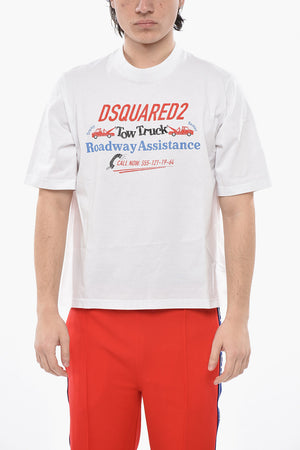 T-Shirt mit Rundhalsausschnitt aus Baumwolle mit Logo-Print