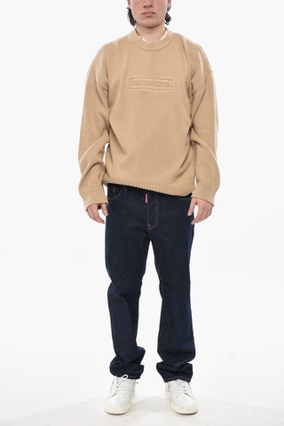 Pullover Mit Rundhalsausschnitt Aus Leichter Baumwolle Mit Relief-Logo
