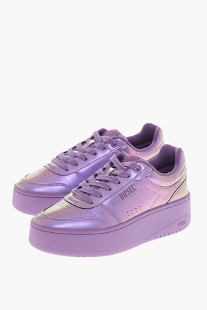 Niedrige Sneakers S-ATHENE BOLD aus veganem Kunstleder mit 6 cm Maxisohle