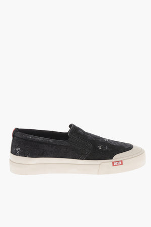 Denim-Effect Vintage Slip-Ons S-ATHOS