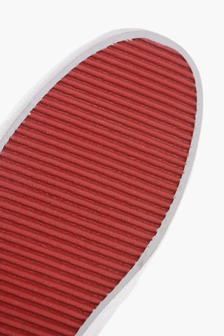 Low-Top-Sneaker S-LEROJI aus Leder uni mit Ton-in-Ton-Monogramm