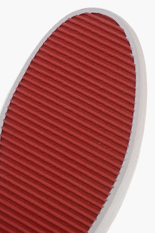 Low-Top-Sneaker S-LEROJI aus Leder uni mit Ton-in-Ton-Monogramm