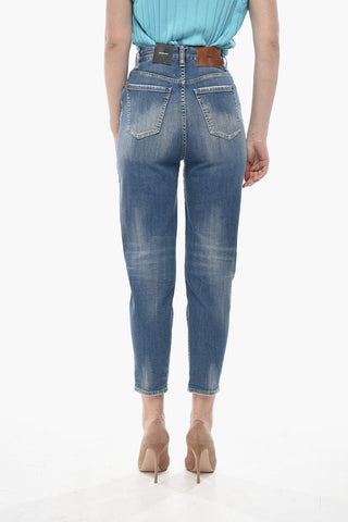 Jeans SASOON aus Stretch-Denim mit hoher Taille 13cm